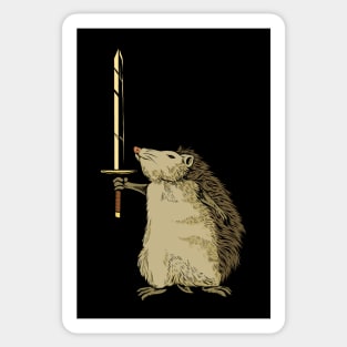 Mighty hedgehog with long sword Sticker